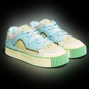 MSCHF Women Stylish Blue and Cream Sneakers